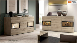קומוד Baros Helvetia בגוון San Remo Oak Light Laminate Black